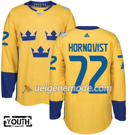 Schweden Trikot Patric Hornqvist 72 2016 World Cup Kinder Gold Premier